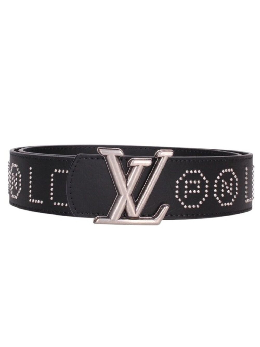 Louis Vuitton Belt LV Dimension Mild Odor Leather Studs 40 Reversible 90